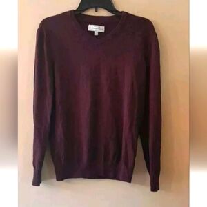 Hawker Rye Men's  Cotton Cashmere Long Sleeve V-Neck Pullover Sweater Sz XS